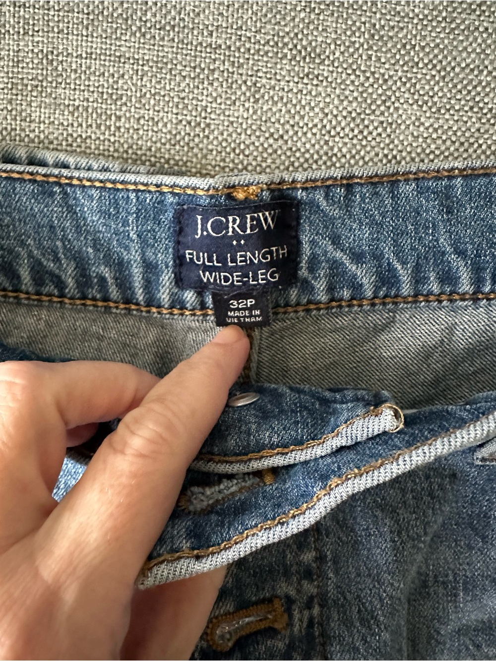 J. Crew Full-Length Wide-Leg Jeans - Blue Denim